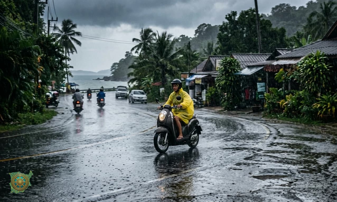 How I Survived My First Rainy Season Ride on Samui: Wet Road Safety Tips