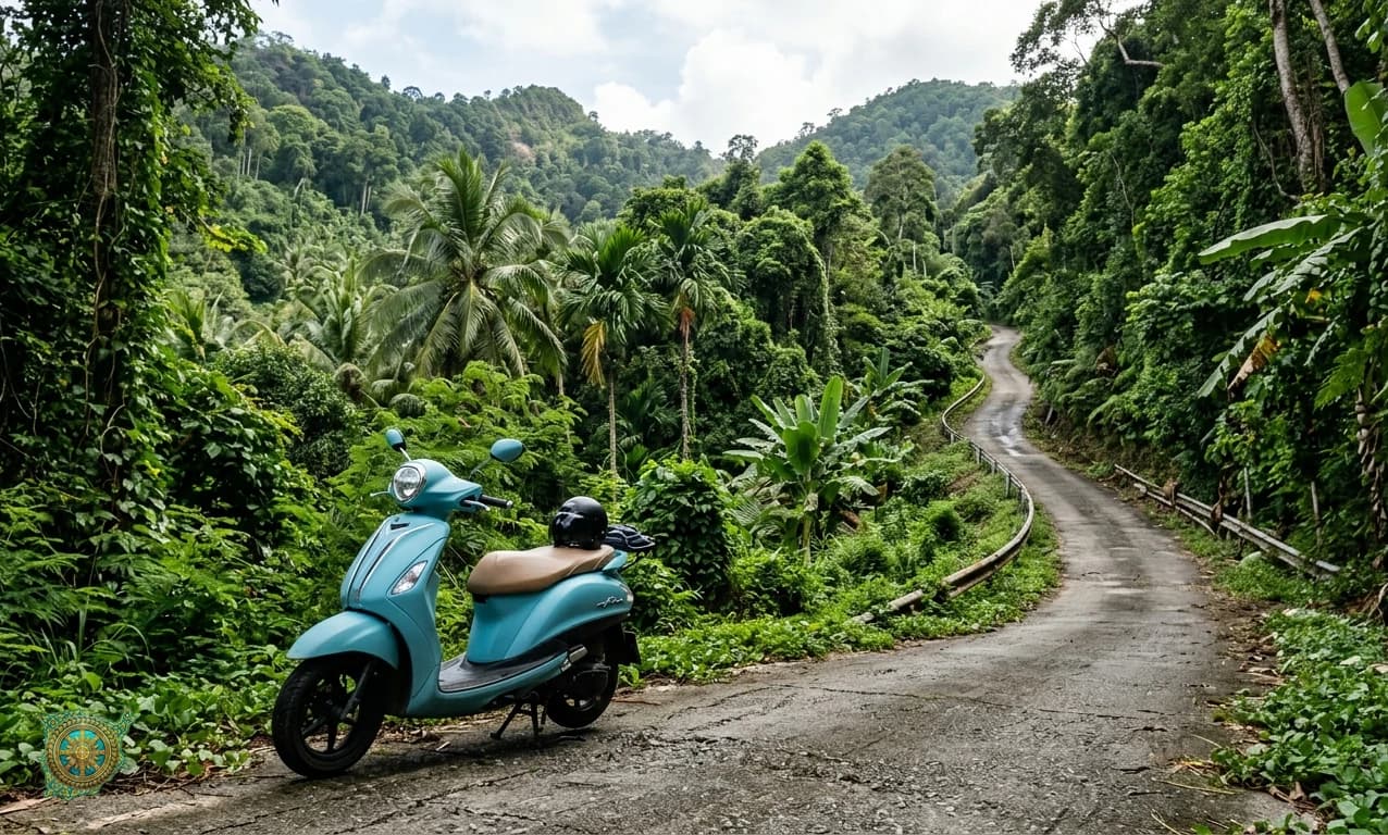Yamaha Filano on Samui's Hilly Roads