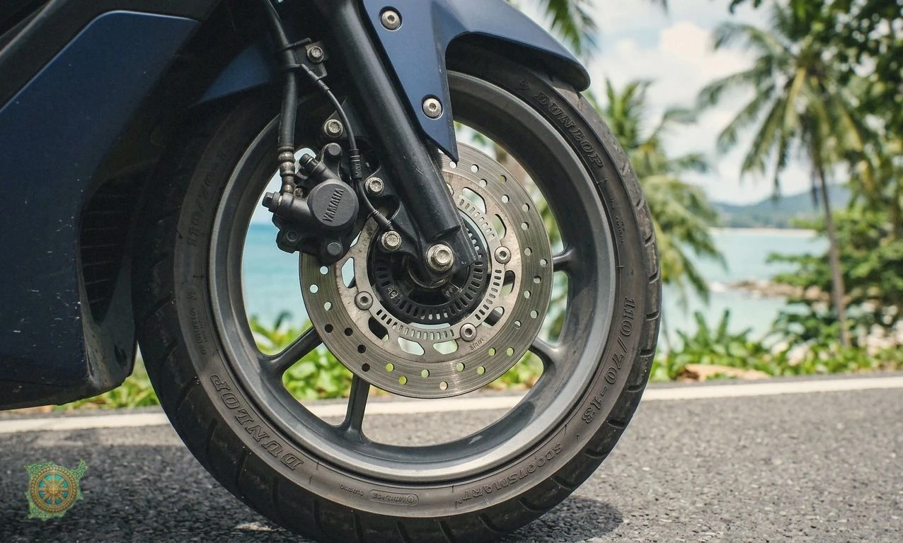 What is Yamaha NMAX 155 ABS performance on Samui roads?